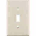 Leviton 1-Gang Plastic Oversized Toggle Switch Wall Plate, Light Almond R56-78101-00T